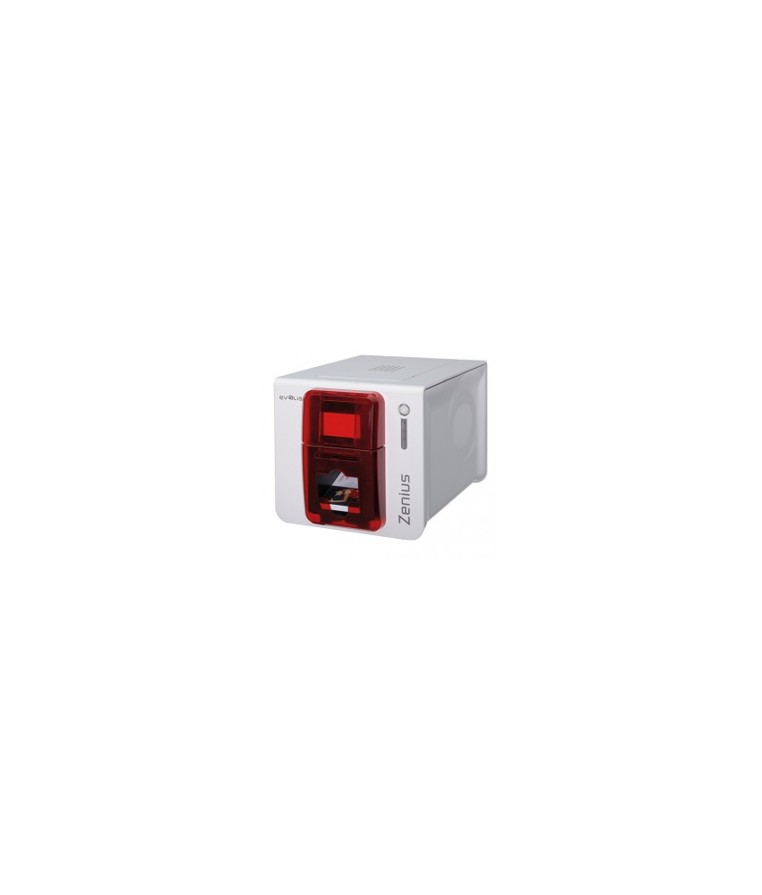 ZN1H00HSRS Evolis Zenius Expert, unilaterale, 12 punti /mm (300dpi), USB, Ethernet, Contactless, rosso